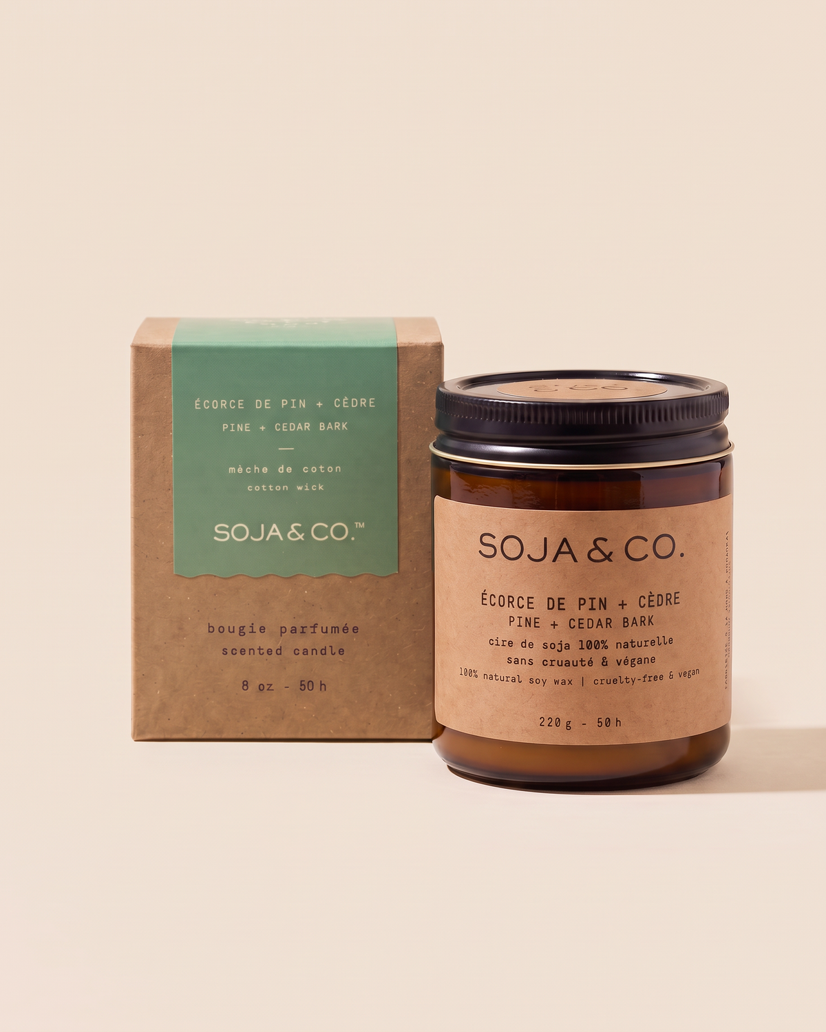 Bougie de soya Écorce de Pin & Cèdre Soja&Co Pine & Cedar Bark Soy Wax Candle
