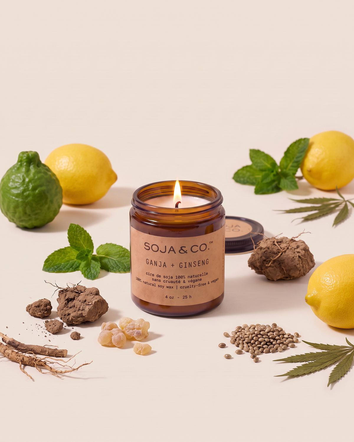 Bougie de soya Ganja + Ginseng Soja&Co Soy Wax Candle