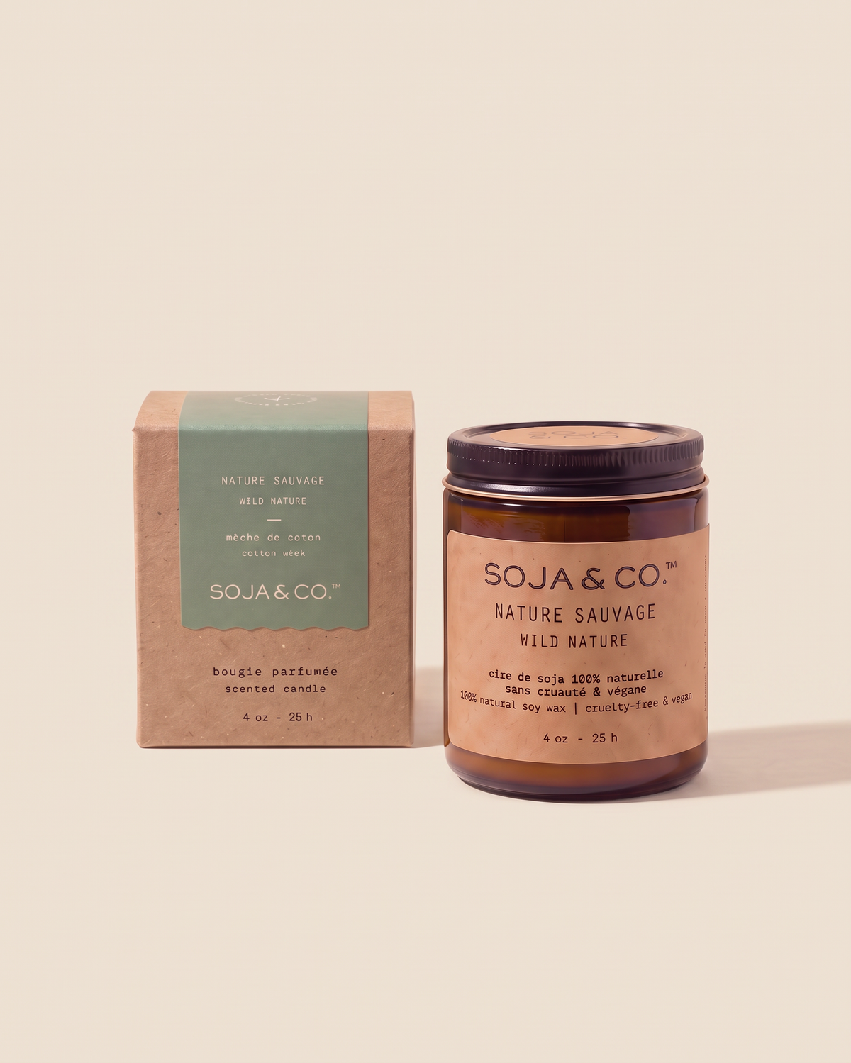 Une chandelle de soja Nature Sauvage de Soja&Co Soy wax candle Wild Nature Soja&Co