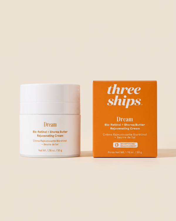 Crème visage rajeunissante Dream de Three Ships au bio-rétinol et beurre de karité