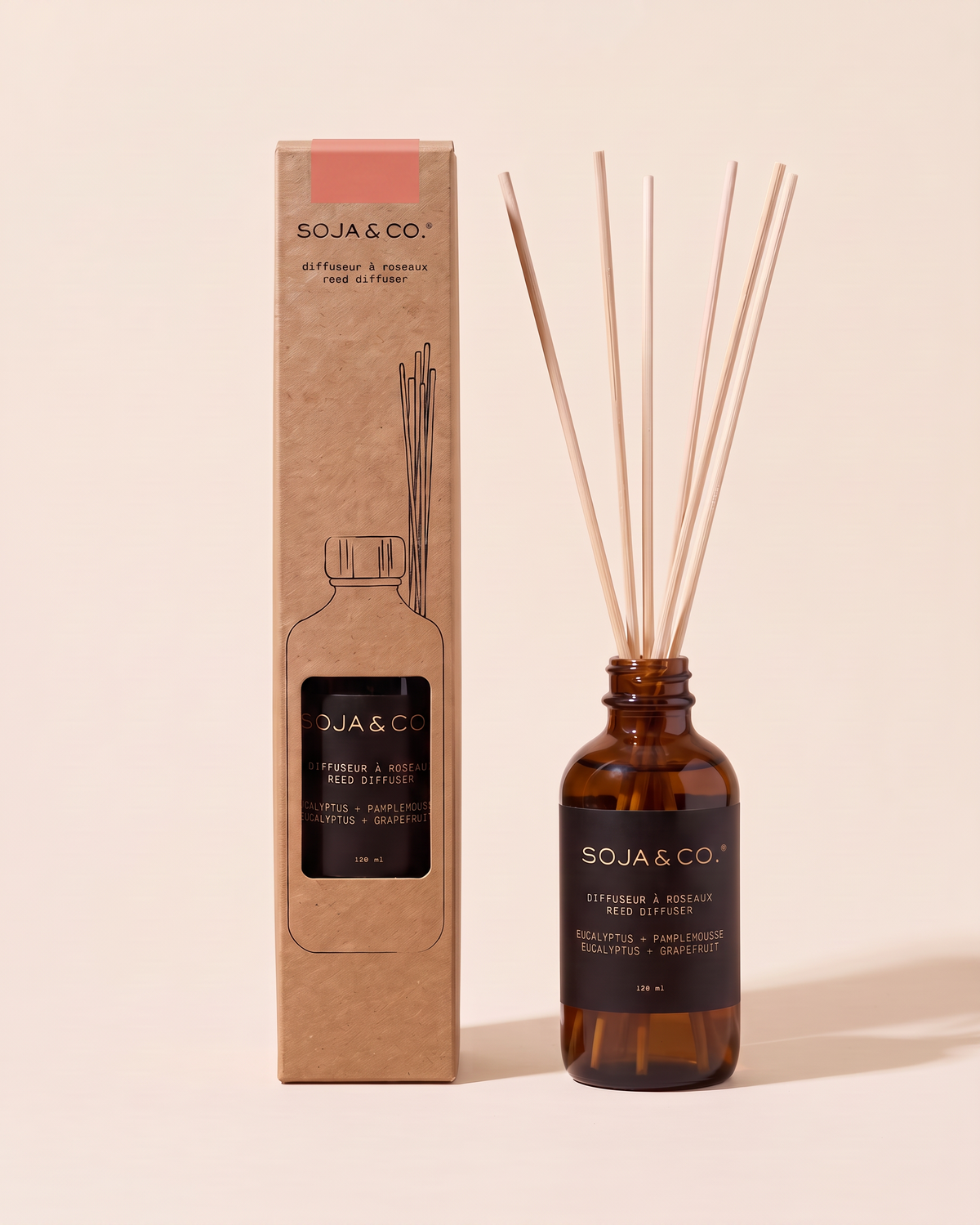 Diffuseur à roseaux Eucalyptus et Pamplemousse Soja&Co Eucalyptus and Grapefruit Reed Diffuser