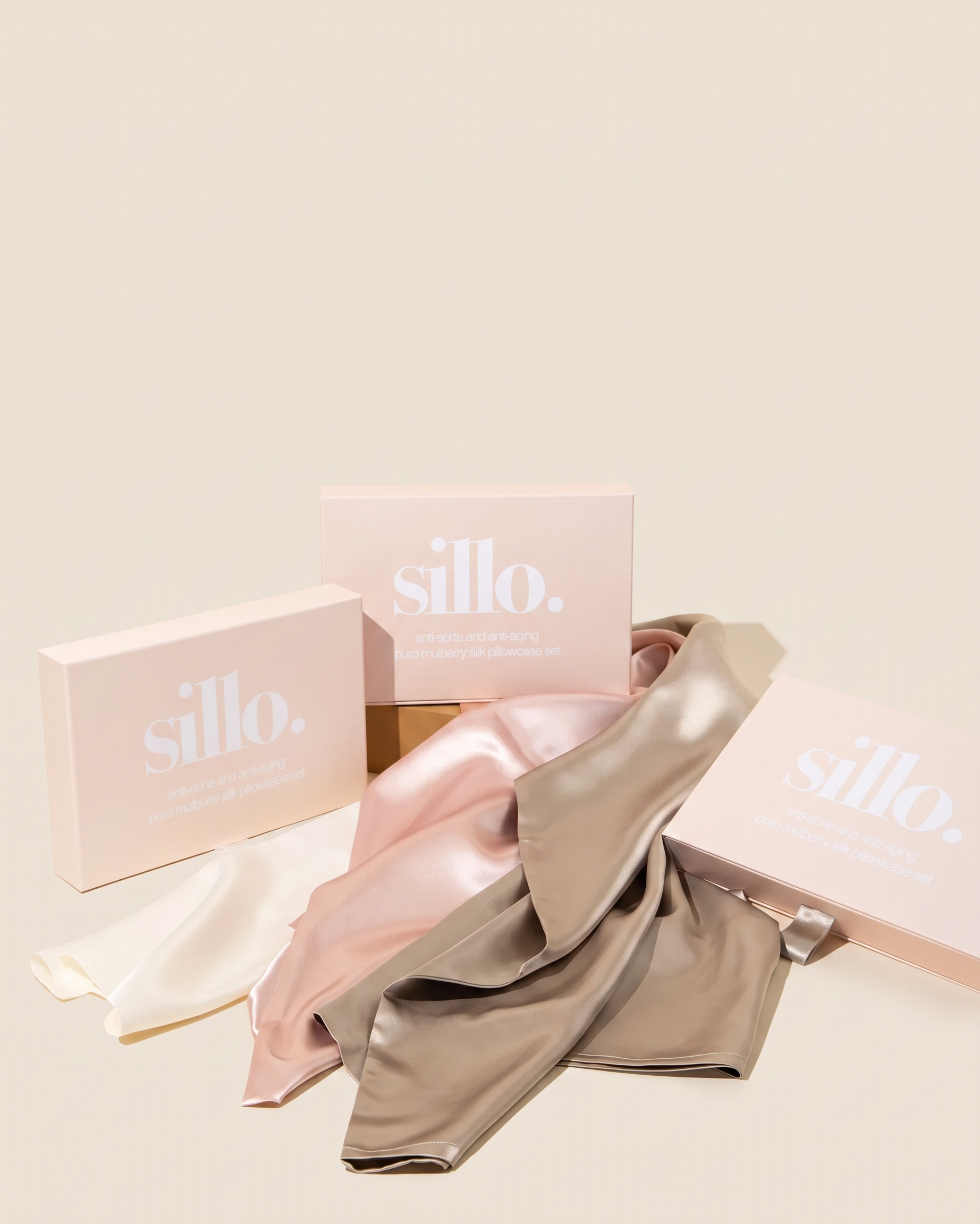 Taies d'oreiller en soie Sillo 22 momme silk pillowcases for skin and hair