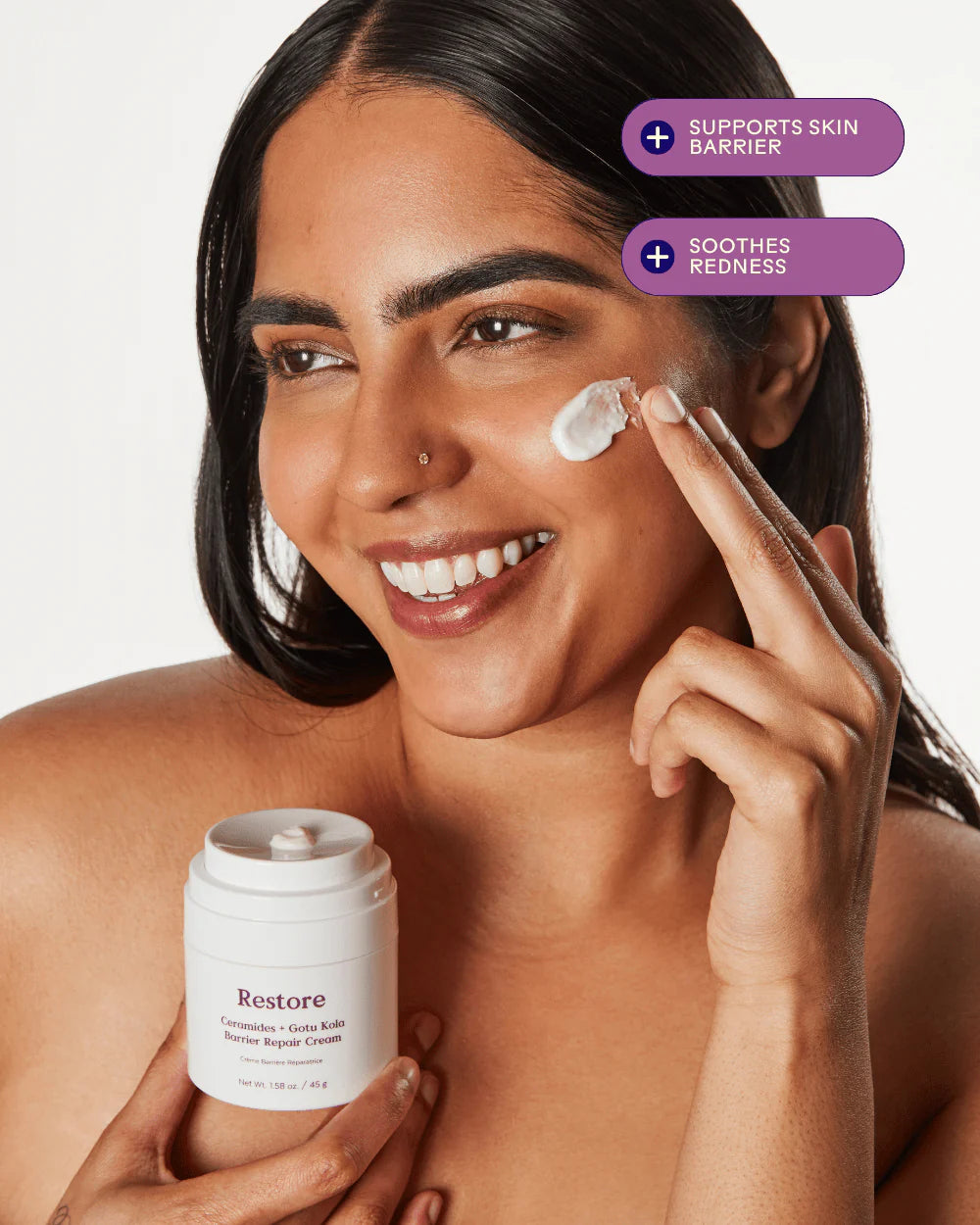 Crème Visage Céramides & Gotu Kola | Restore - THREE SHIPS