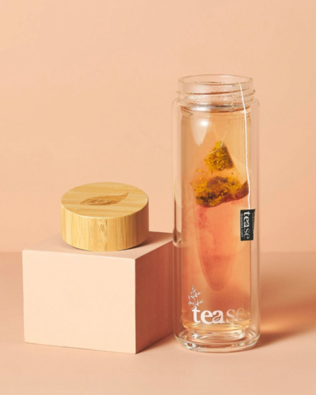 3-in-1 Glass and Bamboo Tea Cup - TEASE TEA
