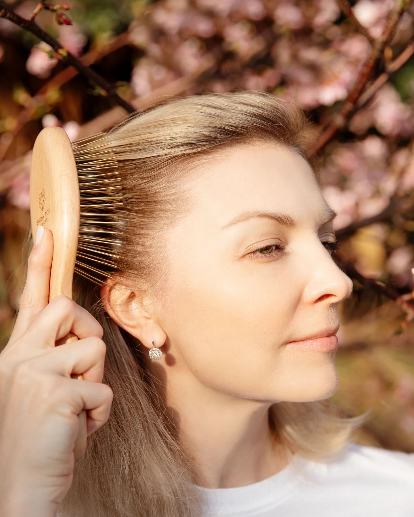 Brosse Gua Sha Cuir Chevelu Or 24k - SNOW FOX