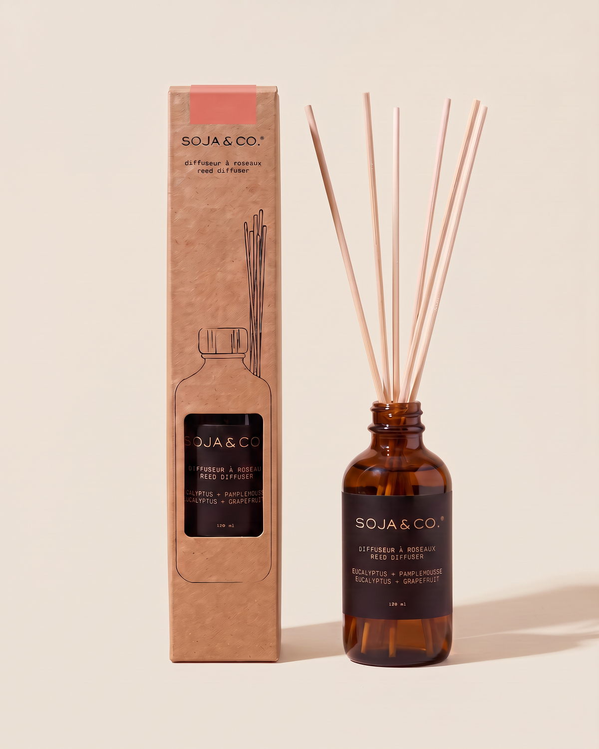 Diffuseur à roseaux Eucalyptus et Pamplemousse Soja&Co Eucalyptus and Grapefruit Reed Diffuser