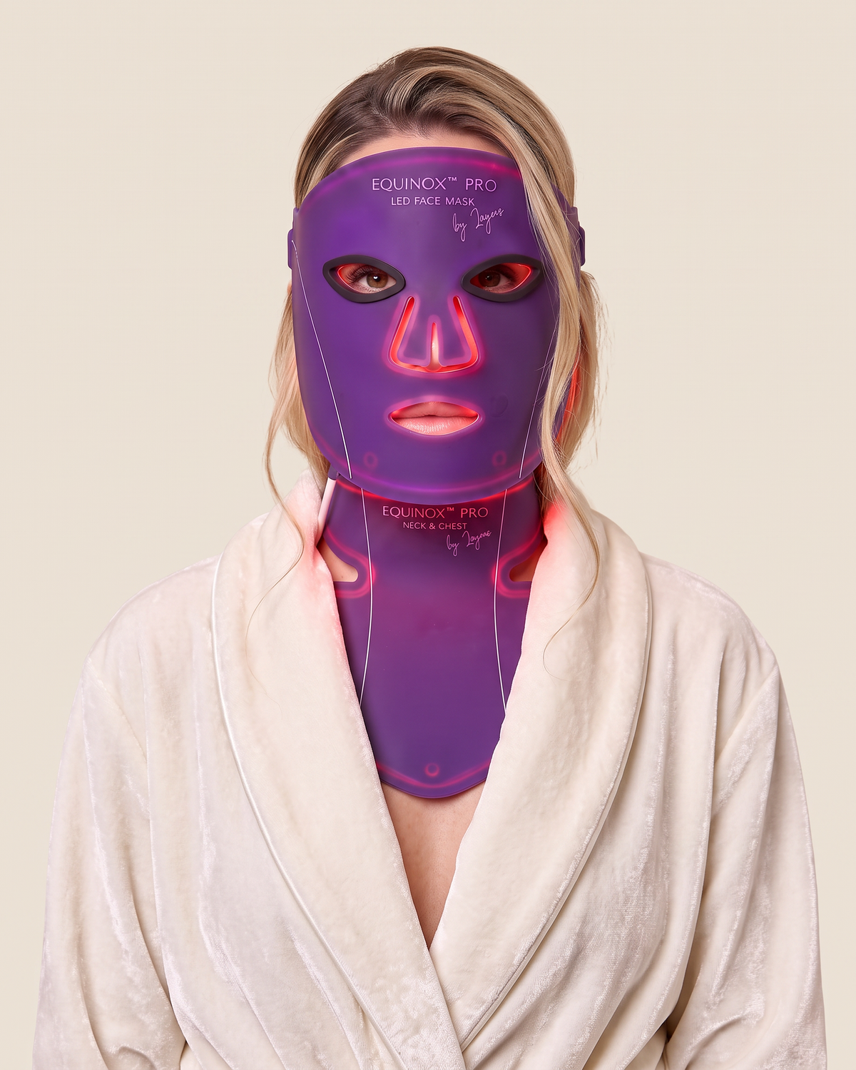 Masque luminothérapie pour le visage, cou et poitrine LED face, neck and chest mask light therapy Equinox Pro Luyors